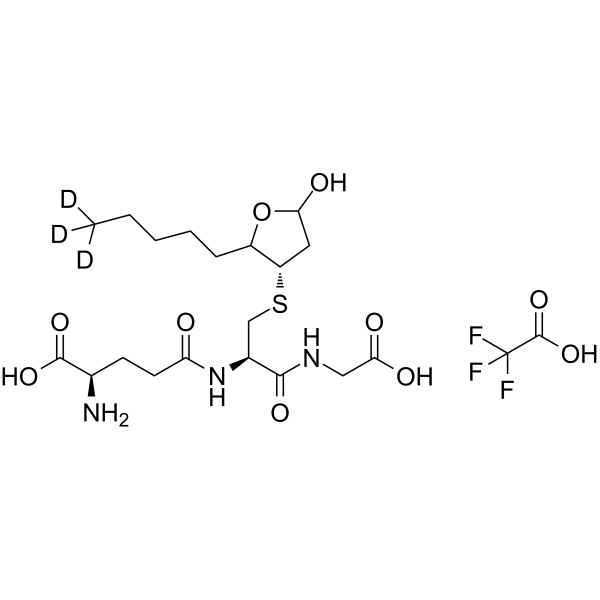4-hydroxy Nonenal Glutathione-d3 TFA Chemical Structure 4-hydroxy Nonenal Glutathione-d3 TFA
