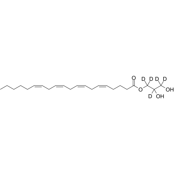 1-Arachidonoyl-d5-rac-glycerol Chemical Structure 1-Arachidonoyl-d5-rac-glycerol