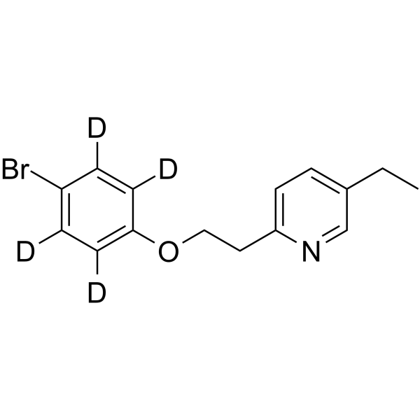 2-(2-(4-Bromophenoxy)ethyl)-5-ethylpyridine-d4 Chemical Structure 2-(2-(4-Bromophenoxy)ethyl)-5-ethylpyridine-d4