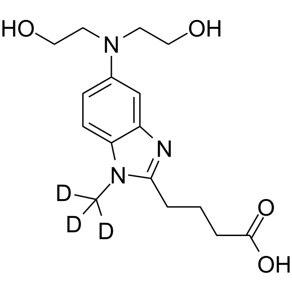Dihydroxy Bendamustine-d3 Chemical Structure Dihydroxy Bendamustine-d3