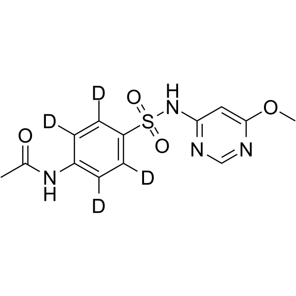 Acetylsulfamonomethoxine-d4 Chemical Structure Acetylsulfamonomethoxine-d4