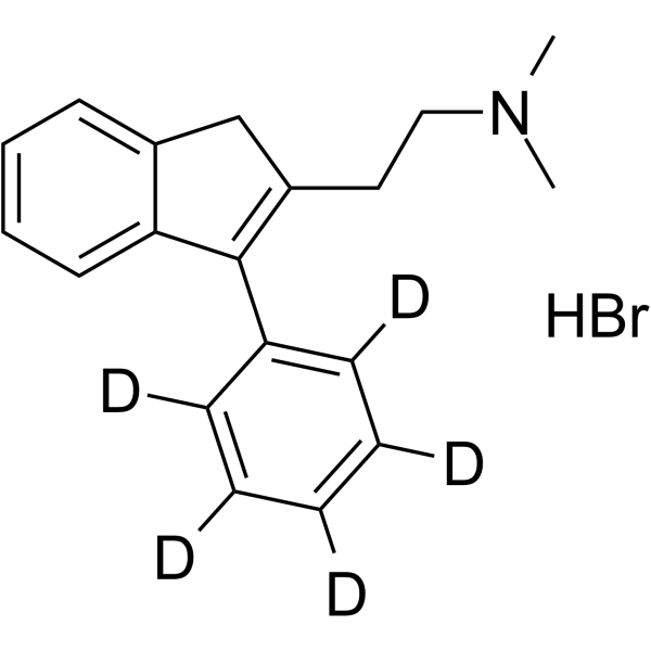 N,N-Dimethyl-3-phenyl-1H-indene-2-ethanamine-d5 hydrobromide Chemical Structure N,N-Dimethyl-3-phenyl-1H-indene-2-ethanamine-d5 hydrobromide