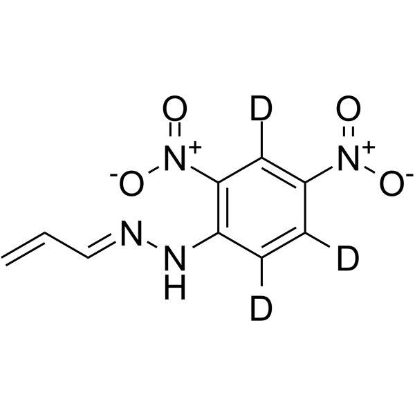 Acrolein 2,4-dinitrophenylhydrazone-3,5,6-d3 Chemical Structure Acrolein 2,4-dinitrophenylhydrazone-3,5,6-d3