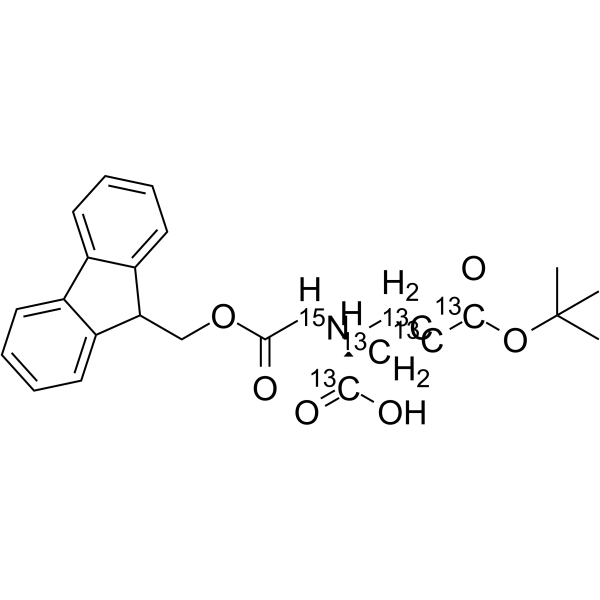FMOC-L-Glutamic Acid-13C5,15N- 5-t-butyl ester Chemical Structure FMOC-L-Glutamic Acid-13C5,15N- 5-t-butyl ester