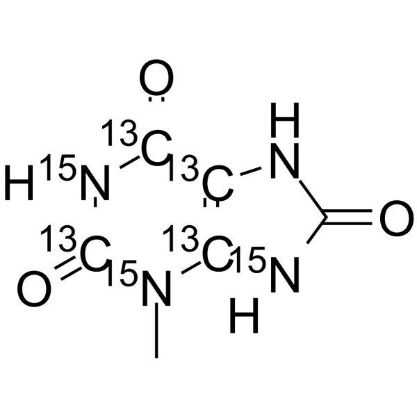 3-Methyluric Acid-13C4,15N3 Chemical Structure 3-Methyluric Acid-13C4,15N3