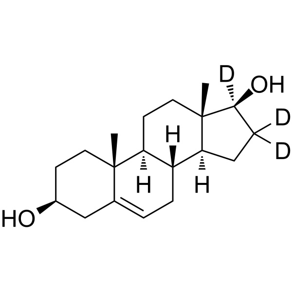 Androstenediol-d3 Chemical Structure Androstenediol-d3