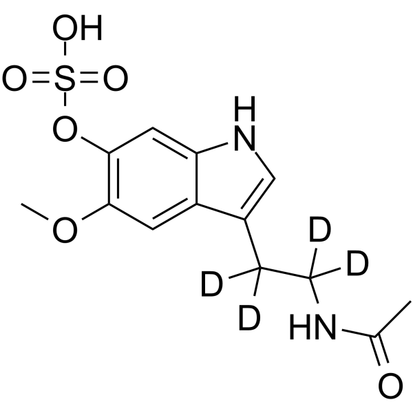 6-Sulfatoxy Melatonin-d4 Chemical Structure 6-Sulfatoxy Melatonin-d4