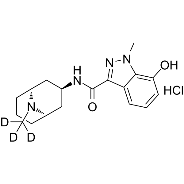 7-Hydroxy Granisetron-d3 hydrochloride Chemical Structure 7-Hydroxy Granisetron-d3 hydrochloride