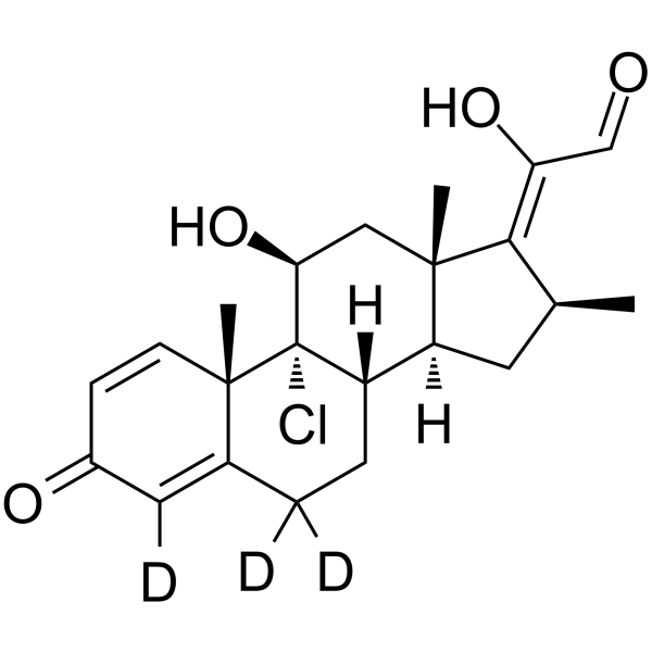 Beclomethasone-∆17,20 21-aldehyde-d3 Chemical Structure Beclomethasone-∆17,20 21-aldehyde-d3