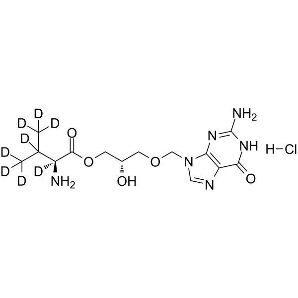 (S,S)-Iso Valganciclovir-d8 hydrochloride Chemical Structure (S,S)-Iso Valganciclovir-d8 hydrochloride