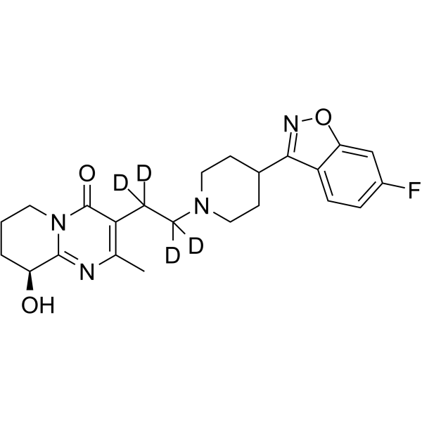 (S)-9-Hydroxy Risperidone-d4 Chemical Structure (S)-9-Hydroxy Risperidone-d4