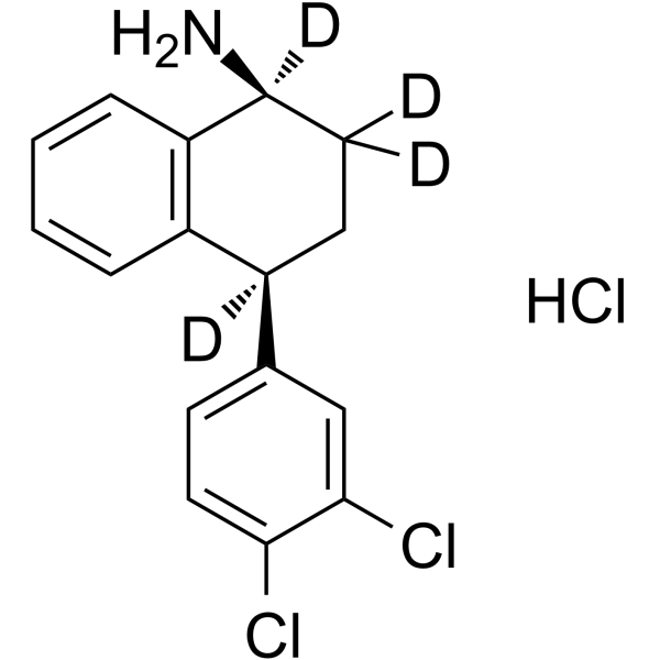 (Rac)-cis-N-Desmethyl Sertraline-d4 hydrochloride Chemical Structure (Rac)-cis-N-Desmethyl Sertraline-d4 hydrochloride