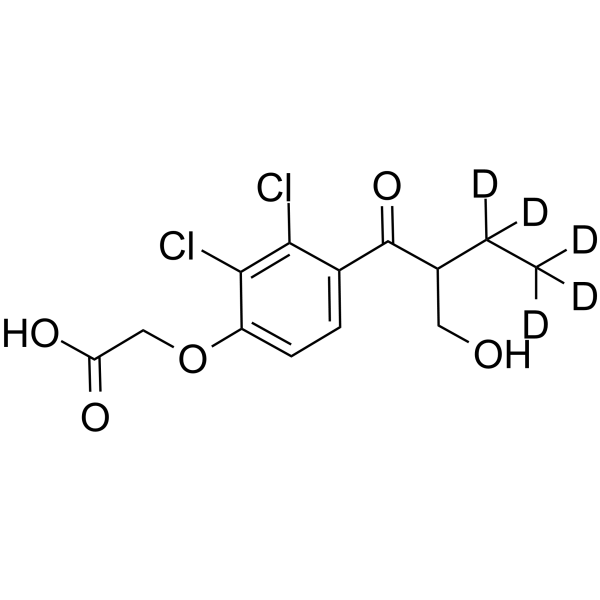 2-Desmethylene-2-hydroxymethyl ethacrynic acid-d5 Chemical Structure 2-Desmethylene-2-hydroxymethyl ethacrynic acid-d5