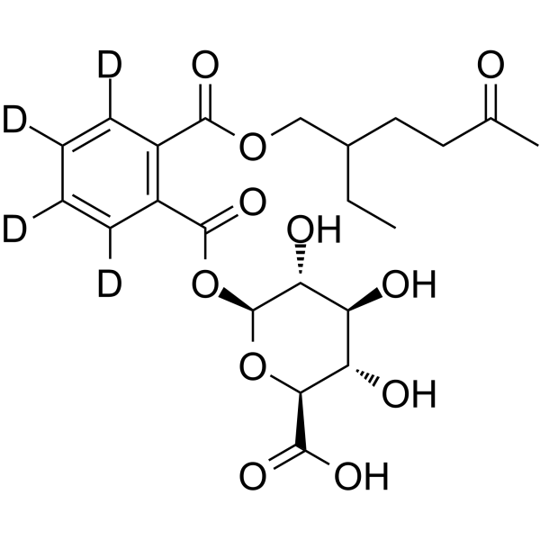 Mono(2-ethyl-5-oxo-hexyl) phthalate (phenyl) glucuronide-d4 Chemical Structure Mono(2-ethyl-5-oxo-hexyl) phthalate (phenyl) glucuronide-d4