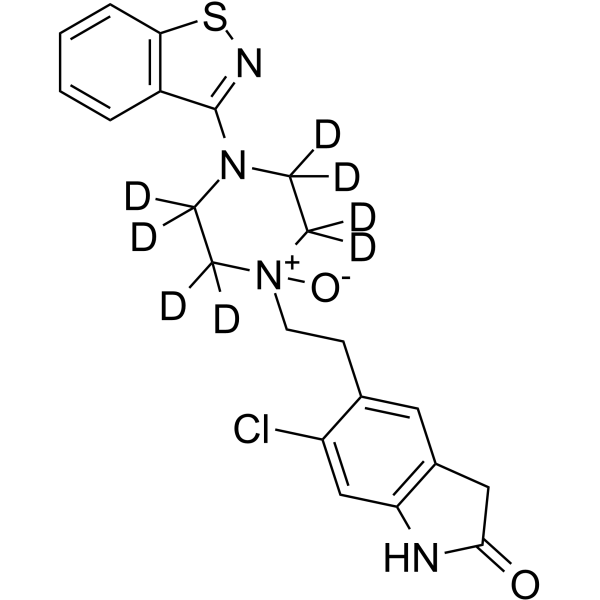 Ziprasidone N-oxide-d8 Chemical Structure Ziprasidone N-oxide-d8