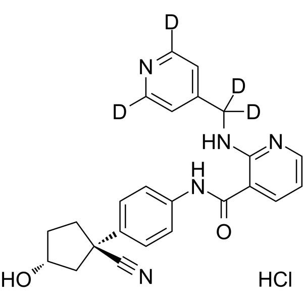 (Rac)-cis-3-Hydroxy apatinib-d4 hydrochloride Chemical Structure (Rac)-cis-3-Hydroxy apatinib-d4 hydrochloride