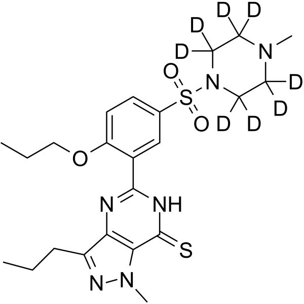 Propoxyphenyl-Thiosildenafil-d8 Chemical Structure Propoxyphenyl-Thiosildenafil-d8