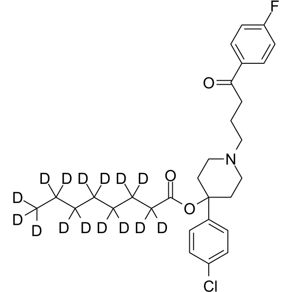 Haloperidol octanoate-d15 Chemical Structure Haloperidol octanoate-d15