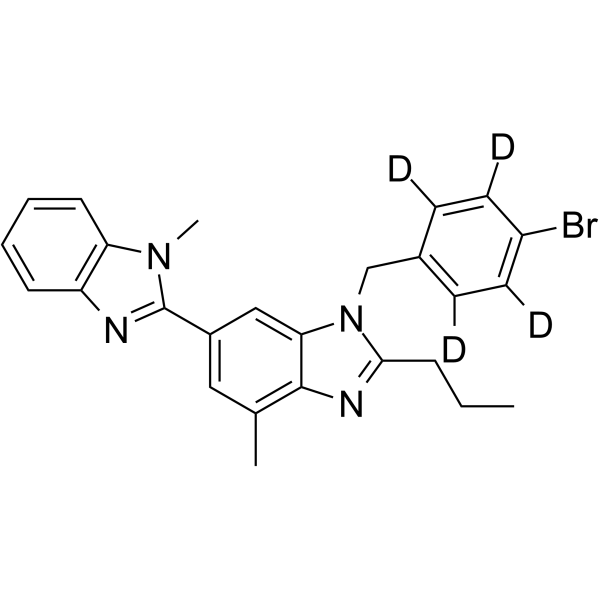 Debenzoic acid bromotelmisartan-d4 Chemical Structure Debenzoic acid bromotelmisartan-d4