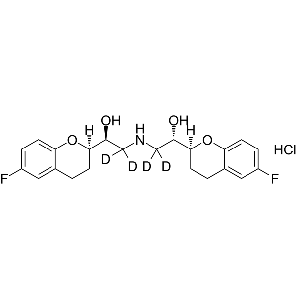 (-)-Nebivolol-d4 hydrochloride Chemical Structure (-)-Nebivolol-d4 hydrochloride