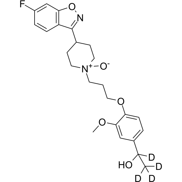 Hydroxy Iloperidone N-oxide-d4 Chemical Structure Hydroxy Iloperidone N-oxide-d4