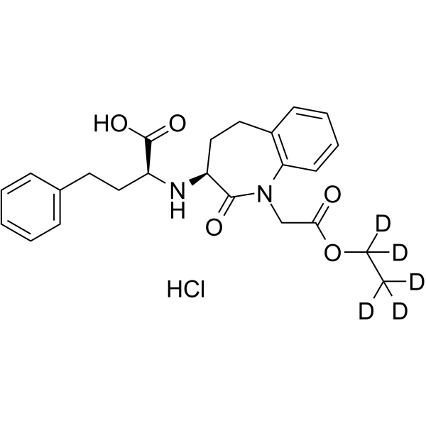 Benazeprilat ethyl ester-d5 hydrochloride Chemical Structure Benazeprilat ethyl ester-d5 hydrochloride