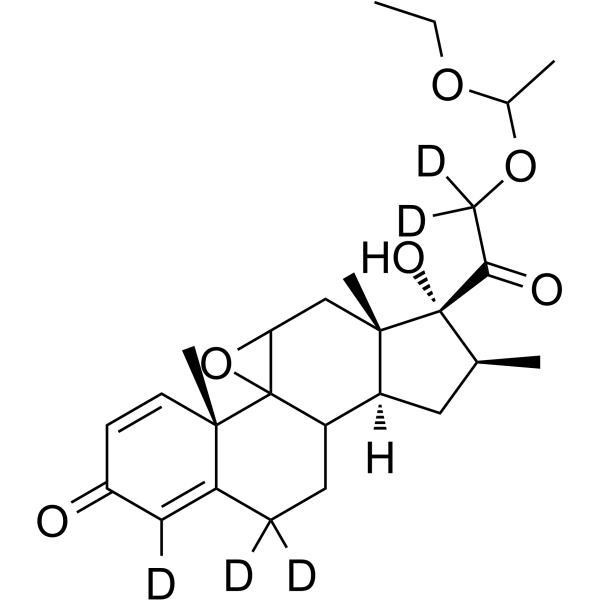 21-(1-Ethoxyethyl) Beclomethasone 9,11-epoxide-d5 Chemical Structure 21-(1-Ethoxyethyl) Beclomethasone 9,11-epoxide-d5