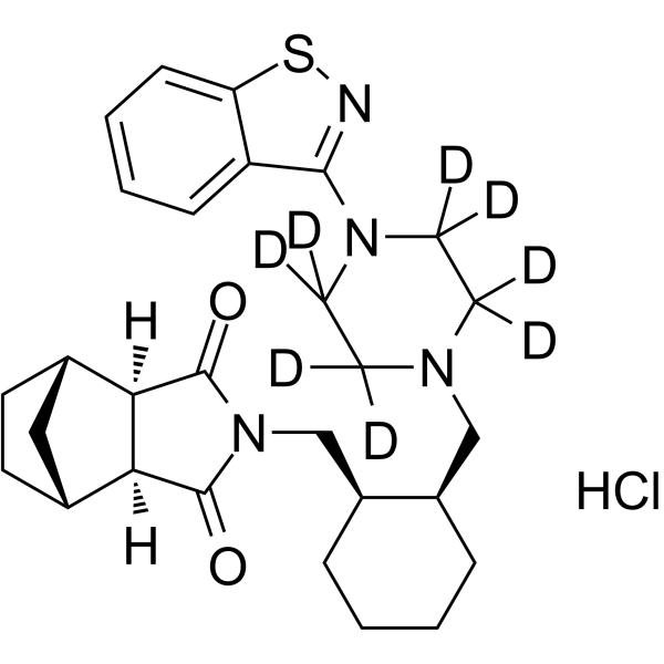 Exo-cis-Lurasidone-d8 hydrochloride Chemical Structure Exo-cis-Lurasidone-d8 hydrochloride