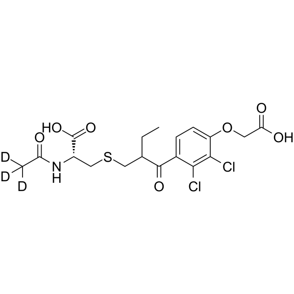 Ethacrynic acid mercapturate-d3 Chemical Structure Ethacrynic acid mercapturate-d3