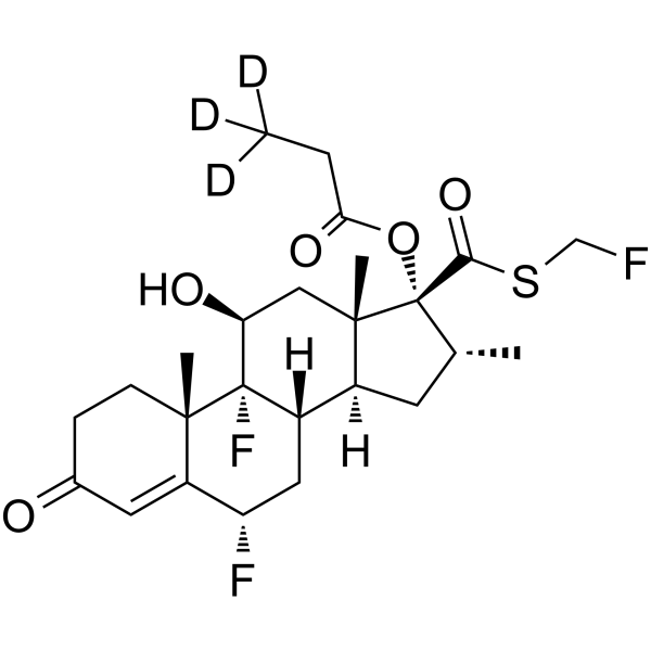 1,2-Dihydro fluticasone propionate-d3 Chemical Structure 1,2-Dihydro fluticasone propionate-d3
