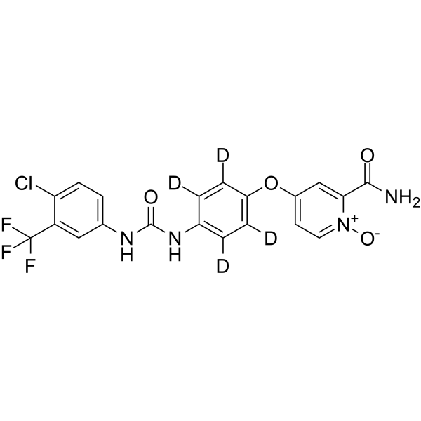 N-Desmethyl Sorafenib (pyridine)-N-oxide-d4 Chemical Structure N-Desmethyl Sorafenib (pyridine)-N-oxide-d4