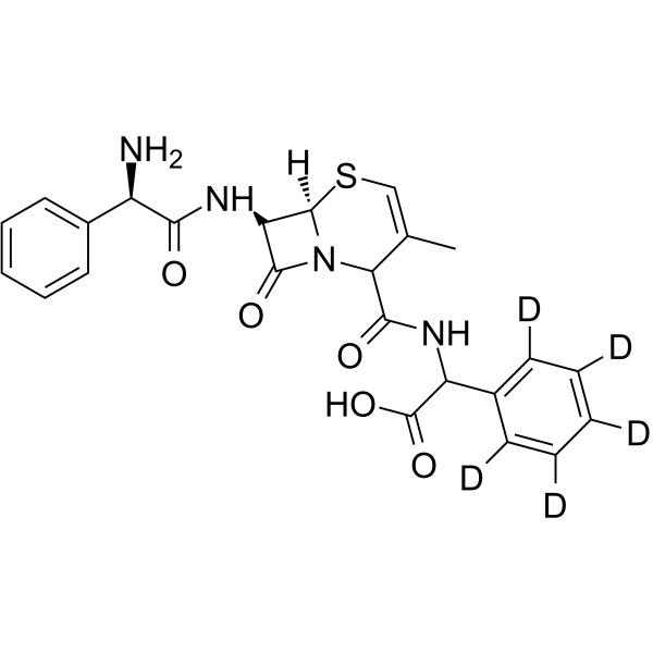 D-(-)-2-Phenylglycine cephalexinate-d5 Chemical Structure D-(-)-2-Phenylglycine cephalexinate-d5