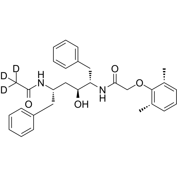 N2-Des(L-valinyl) N2-acetyl Lopinavir-d3 Chemical Structure N2-Des(L-valinyl) N2-acetyl Lopinavir-d3