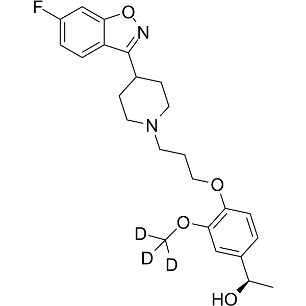 (R)-Hydroxy Iloperidone-d3 Chemical Structure (R)-Hydroxy Iloperidone-d3