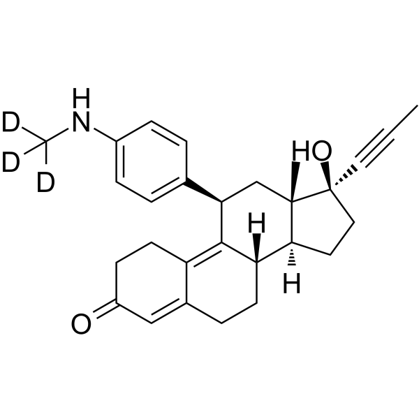 N-Demethyl Mifepristone-d3 Chemical Structure N-Demethyl Mifepristone-d3
