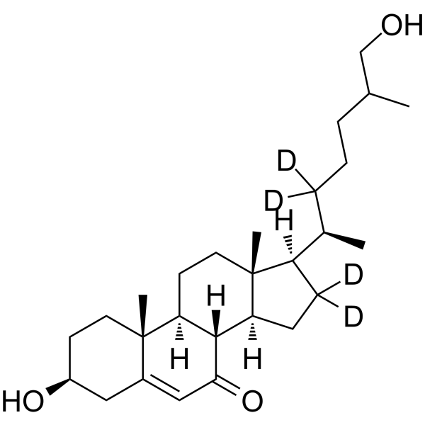 27-Hydroxy-7-keto cholesterol-d4 Chemical Structure 27-Hydroxy-7-keto cholesterol-d4