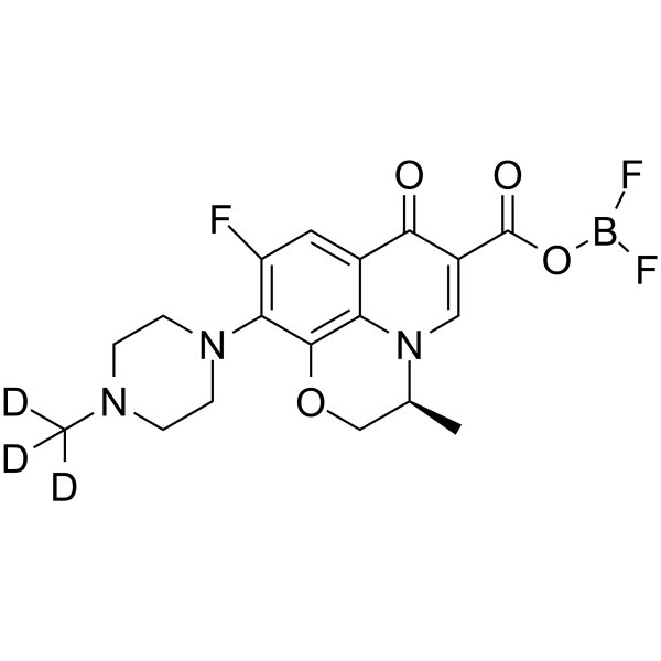 Levofloxacin difluoroboryl ester-d3 Chemical Structure Levofloxacin difluoroboryl ester-d3
