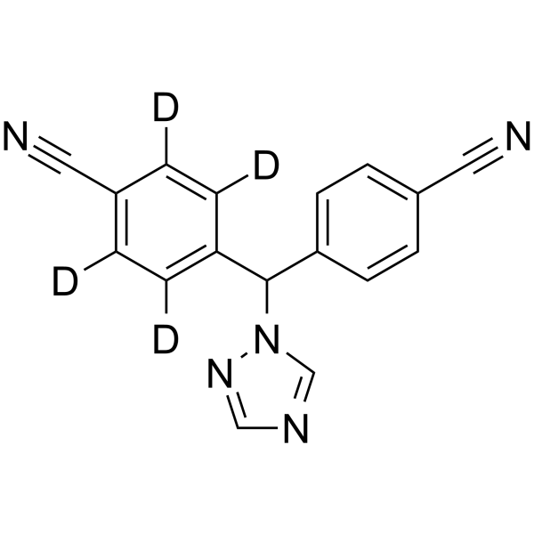 Letrozole-d4 Chemical Structure Letrozole-d4 (Synonyms: 来曲唑 d4)