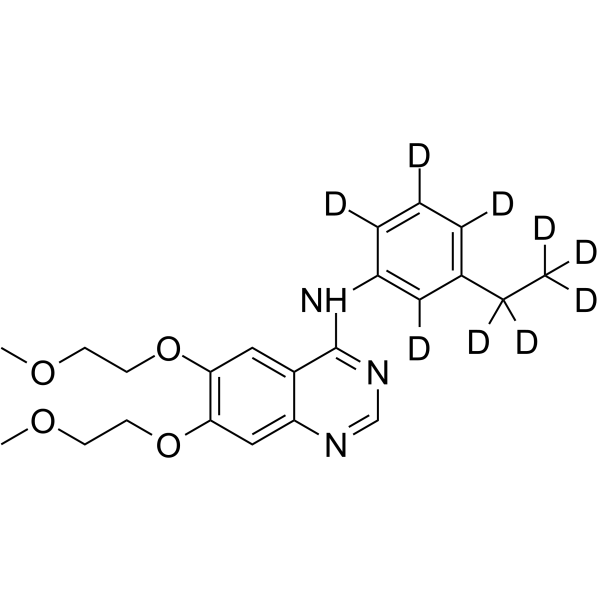 Tetrahydro Erlotinib-d9 Chemical Structure Tetrahydro Erlotinib-d9
