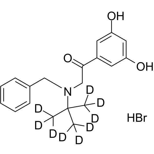 Terbutaline impurity D-d9 hydrobromide Chemical Structure Terbutaline impurity D-d9 hydrobromide