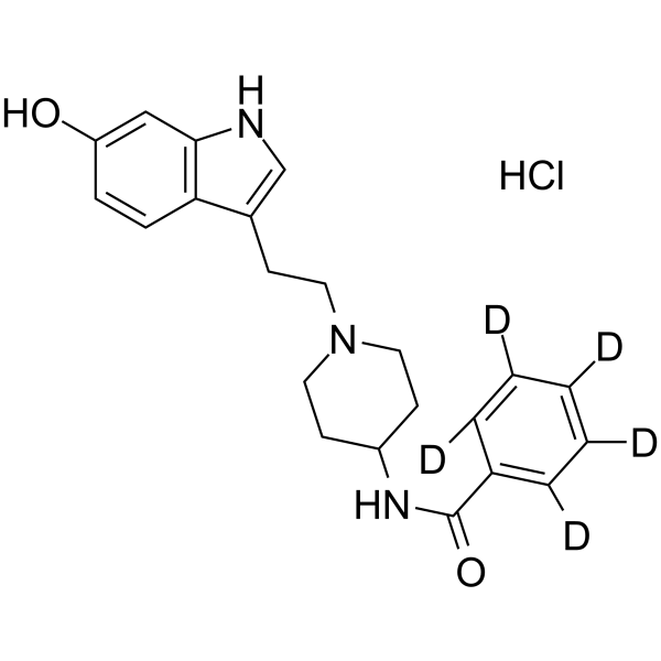 6-Hydroxyindoramin-d5 hydrochloride Chemical Structure 6-Hydroxyindoramin-d5 hydrochloride