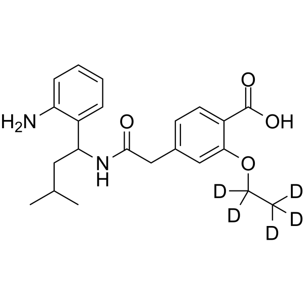 (Rac)-2-despiperidyl-2-amino Repaglinide-d5 Chemical Structure (Rac)-2-despiperidyl-2-amino Repaglinide-d5