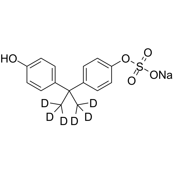 Bisphenol A monosulfate-d6 sodium Chemical Structure Bisphenol A monosulfate-d6 sodium