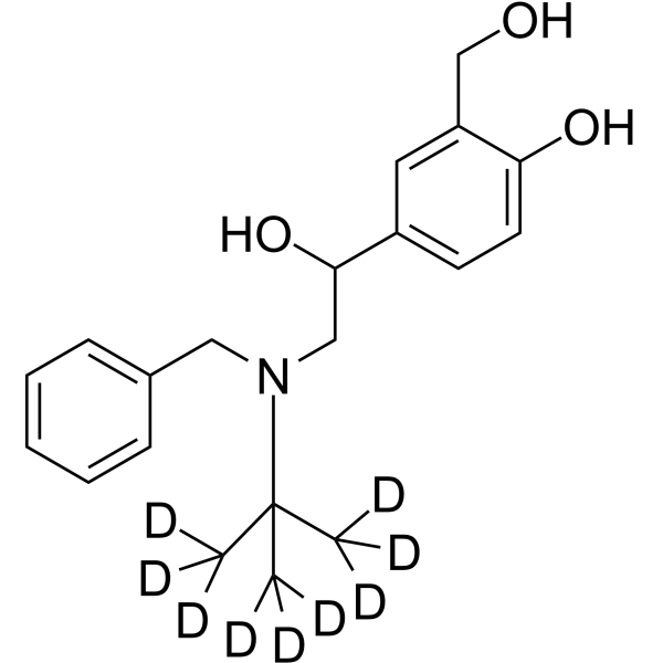 N-Benzyl Albuterol-d9 Chemical Structure N-Benzyl Albuterol-d9