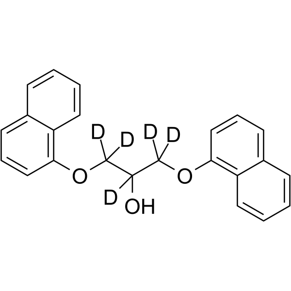1,3-Bis(1-naphthalenyloxy)-2-propanol-d5 Chemical Structure 1,3-Bis(1-naphthalenyloxy)-2-propanol-d5