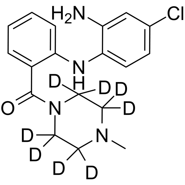 Clozapine EP impurity D-d8 Chemical Structure Clozapine EP impurity D-d8