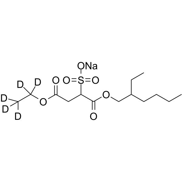 4-Des-((2-ethylhexyl)oxy) 4-ethoxy docusate-d5 sodium Chemical Structure 4-Des-((2-ethylhexyl)oxy) 4-ethoxy docusate-d5 sodium
