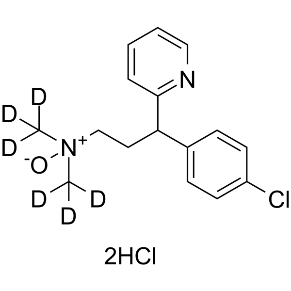 Chlorpheniramine-d6 N-Oxide dihydrochloride Chemical Structure Chlorpheniramine-d6 N-Oxide dihydrochloride