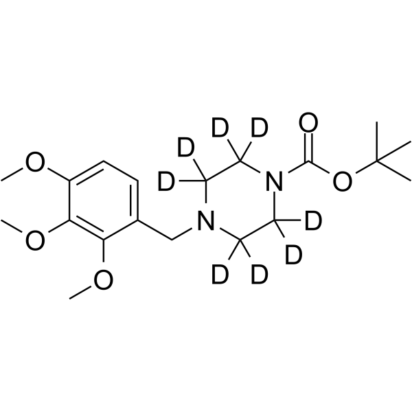 N-Boc-Trimetazidine-d8 Chemical Structure N-Boc-Trimetazidine-d8