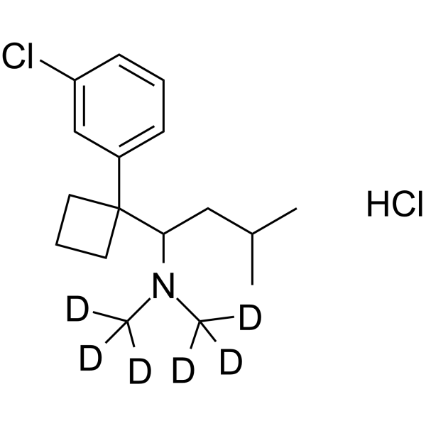 4-Deschloro-3-chloro Sibutramine-d6 hydrochloride Chemical Structure 4-Deschloro-3-chloro Sibutramine-d6 hydrochloride